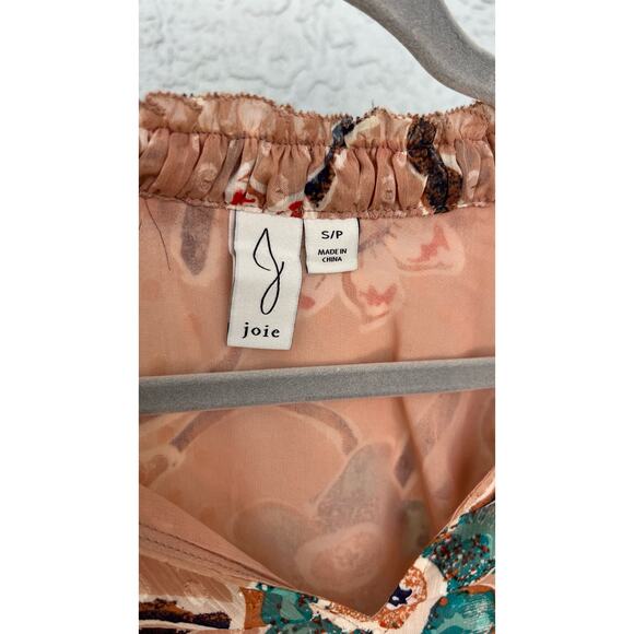Joie Women's Delicate Blouse - Floral Print, Tie Neck, Size Small - Picture 4 of 11